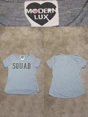Modern Lux Grey Squad Tee Sz Med 7/8